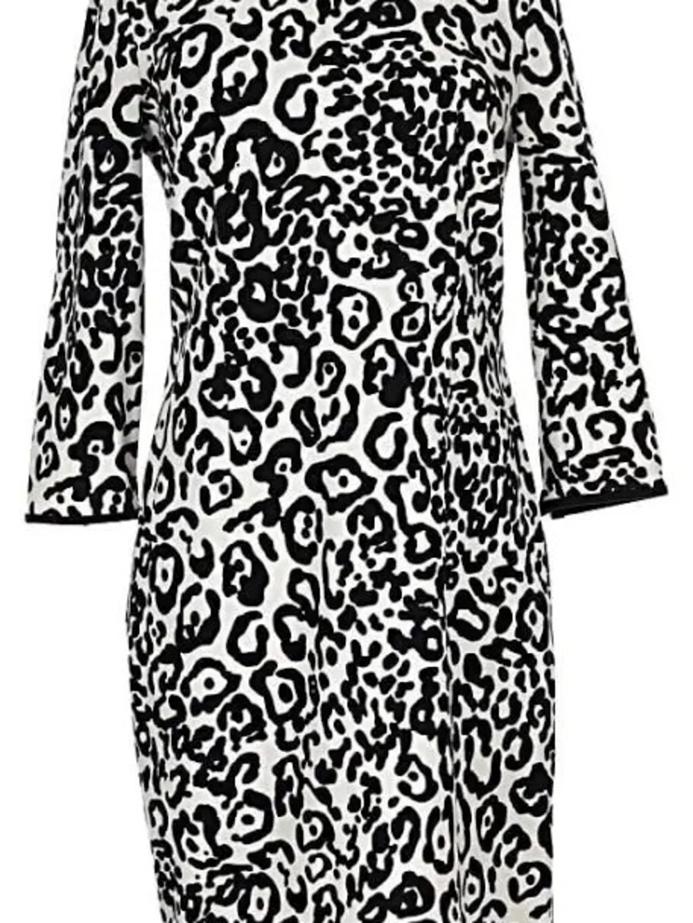 Ann Taylor Black and White Printed Sheath Dress
